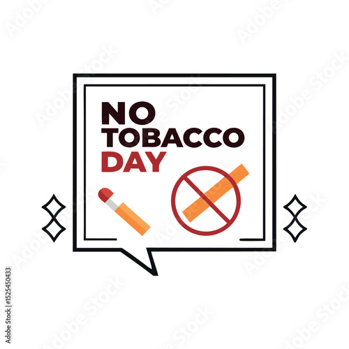    No tobacco day vector illustration.
