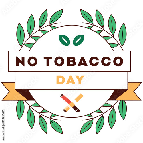    No tobacco day vector illustration.
