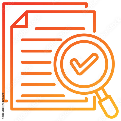 Scrutiny Line Gradient Icon