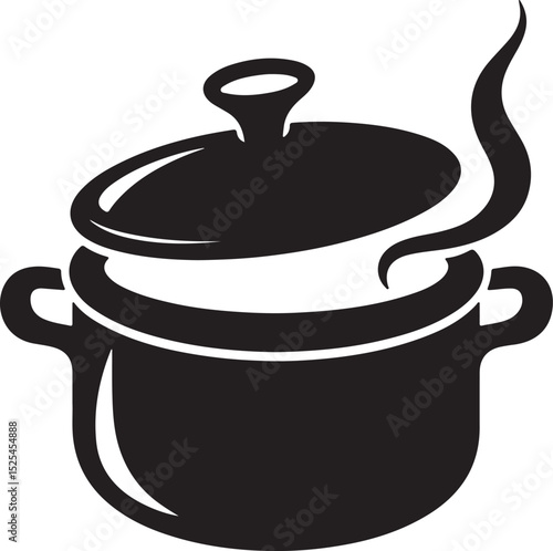 Steaming Pot Delicious Home Cooking Illustration
