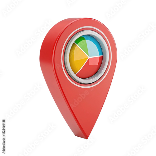 Free Download Pinpoint Precision – 3D Render of Vibrant Location Pin Symbolizing Navigation, Mapping, and Exact Spot Identification - GFXLoad