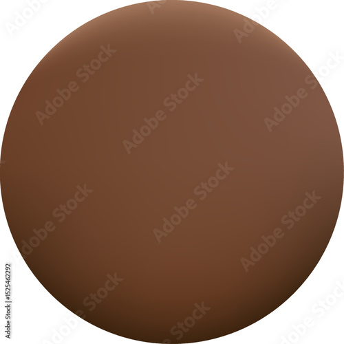 This is a uniform brown metallic ball with a soft lighting gradient that creates a realistic effect of volume and depth.