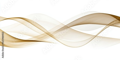 Abstract brown wave flowing motion on white background