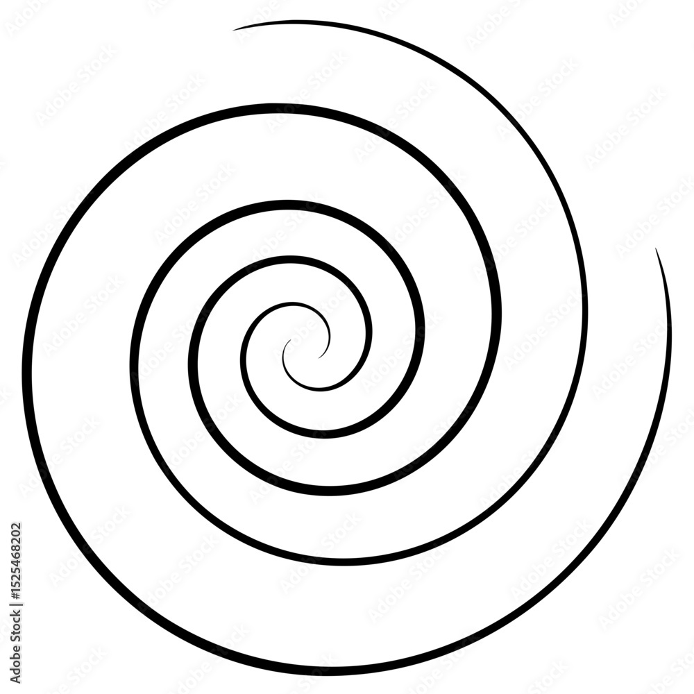 Fototapeta premium spiral-doodles-in-black-line-on-white--.svg