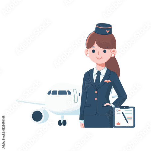 
illustration design of a flight attendant