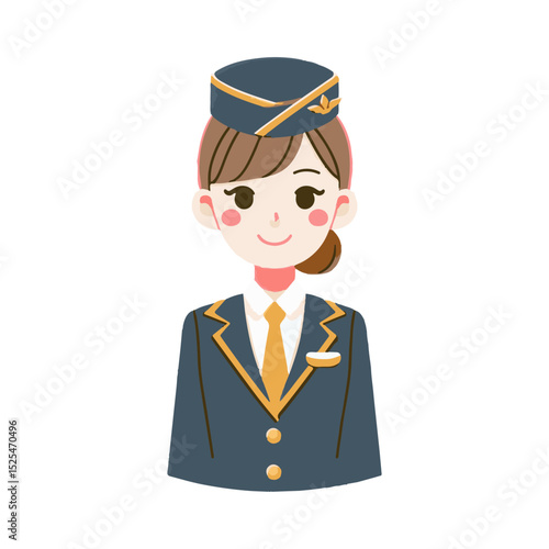 
illustration design of a flight attendant