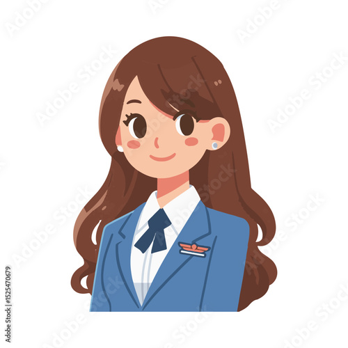 
illustration design of a flight attendant