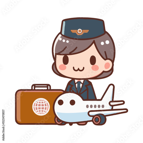 
illustration design of a flight attendant
