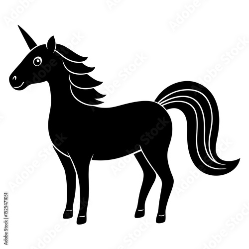 black horse vector illustration