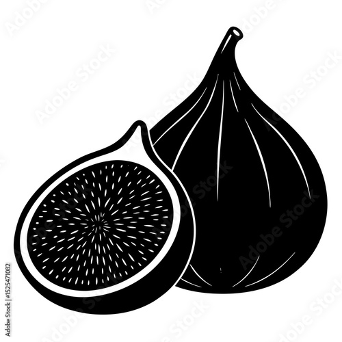 fresh figs isolated on white background