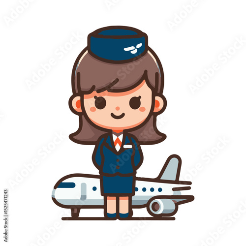 
illustration design of a flight attendant