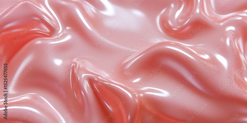 Fototapeta premium Pink shiny fabric texture with smooth folds and elegant creases