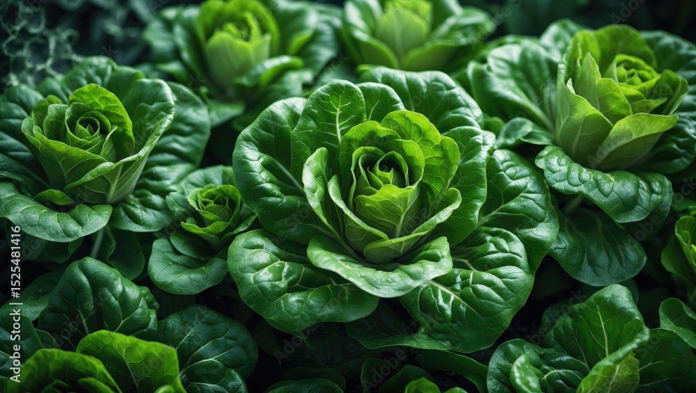Lettuce plants with lush green leaves in a garden or farm setting. Lettuce plants with lush green leaves in a garden or farm setting.