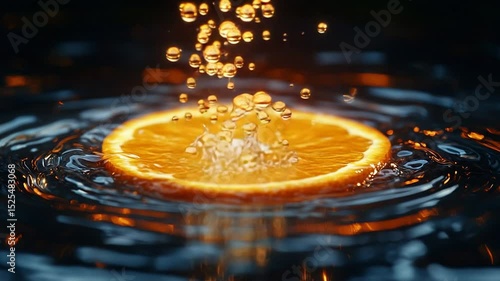 orange in water