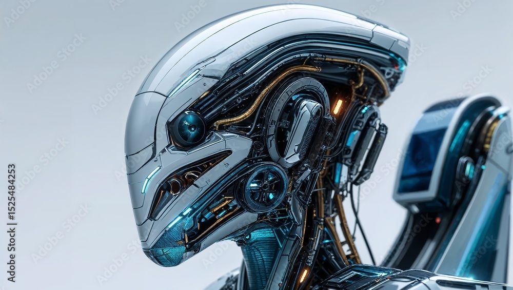 Obraz premium A1 Roboter Modelle Betriebn mit AI-KI