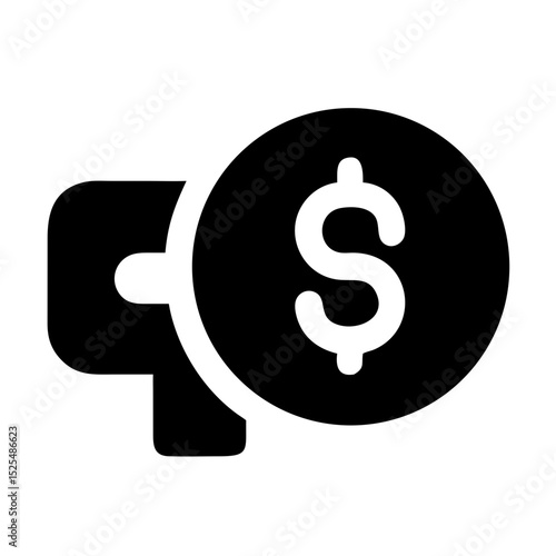 Chat Bubble and Dollar Sign to Represent Online Transactions and Digital Communication
