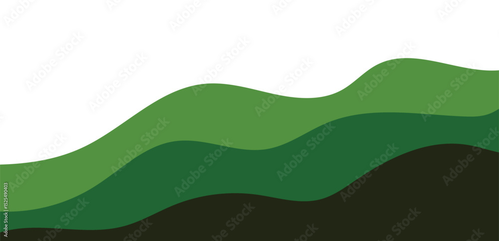 Fototapeta premium Vector design layout for business presentations, flyers, posters and invitations. green abstract background with waves shapes. green backdrop for banners intro outro slides cutout environment