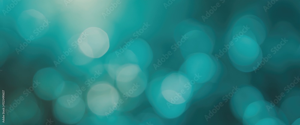 Fototapeta premium Abstract image with blurred blue and green bokeh lights.