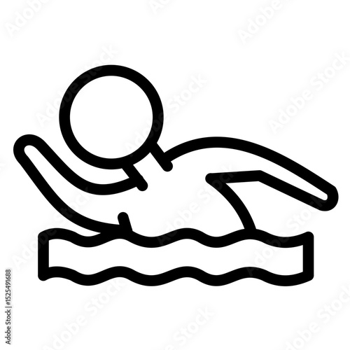 Swimming Vector Style Icon