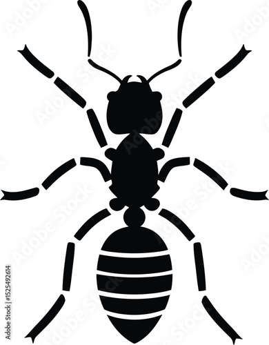 Ant Insect Silhouette Vector Illustration