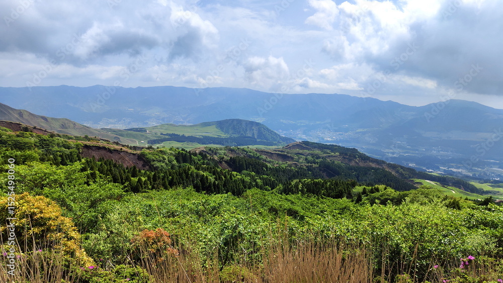 Obraz premium Beautiful valley in the middle of hills