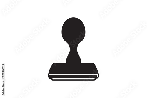 Rubber stamp tool silhouette on white background.