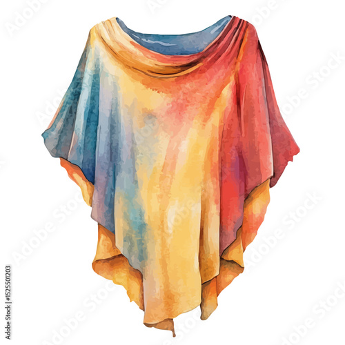 Tunic, watercolor illustration vector, high quality, isolated on a white background.