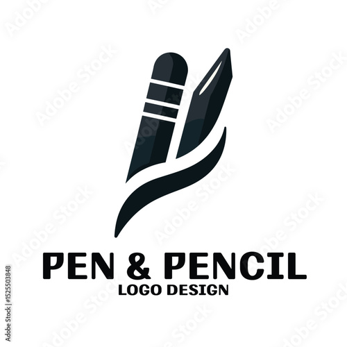 Pen And Pencil Vector Logo Design