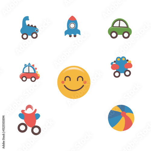 set of toys icon