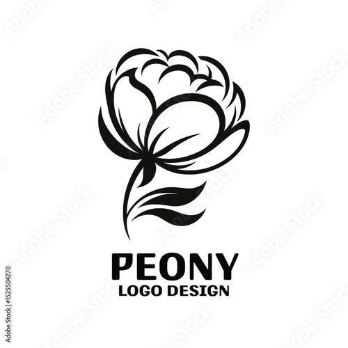 Peony Vector Logo Design