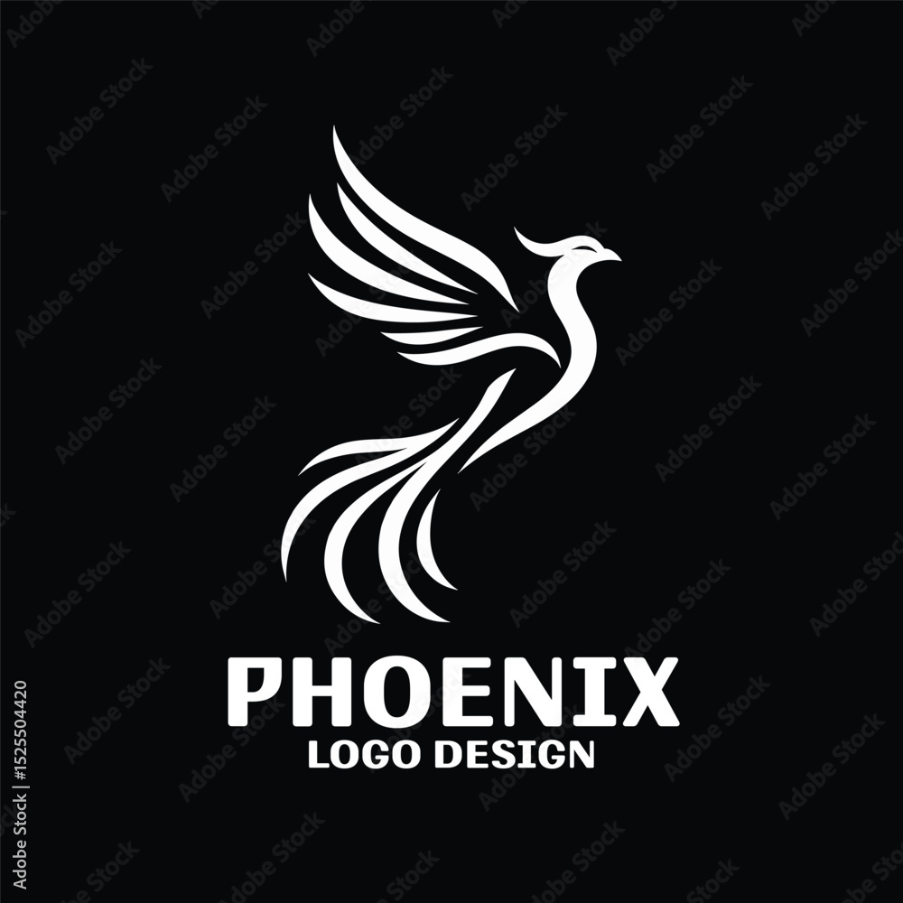 Fototapeta premium Phoenix Vector Logo Design