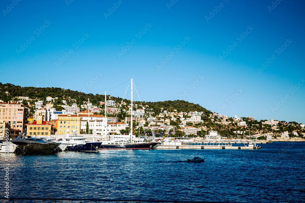 Cannes, France - July 2, 2014: Views from the water of yachts docked in the marina of Cannes, France, in the French Riviera
Cannes, France - July 2, 2014: Views from the water of yachts docked in the marina of Cannes, France, in the French Riviera