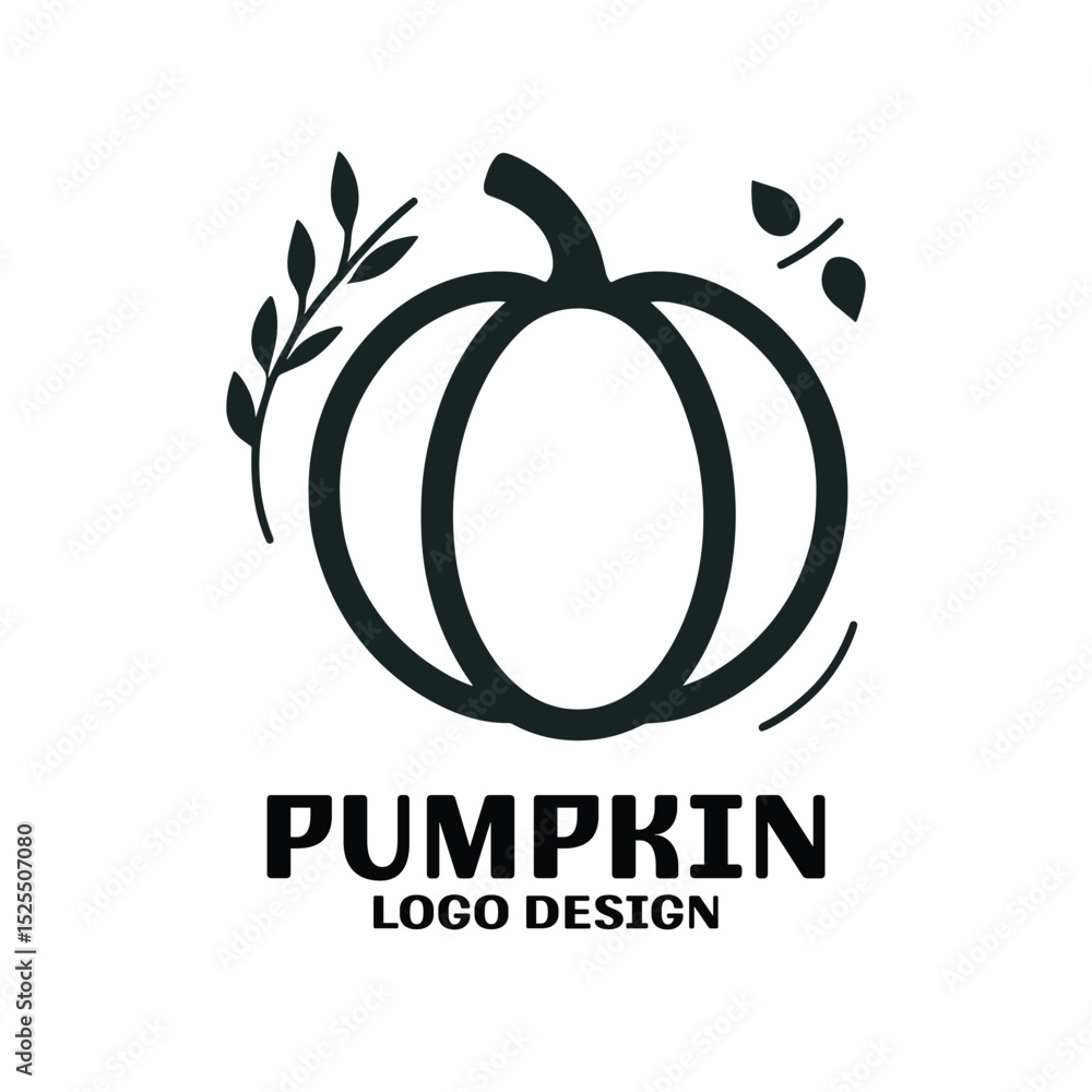 Fototapeta premium Pumpkin Vector Logo Design