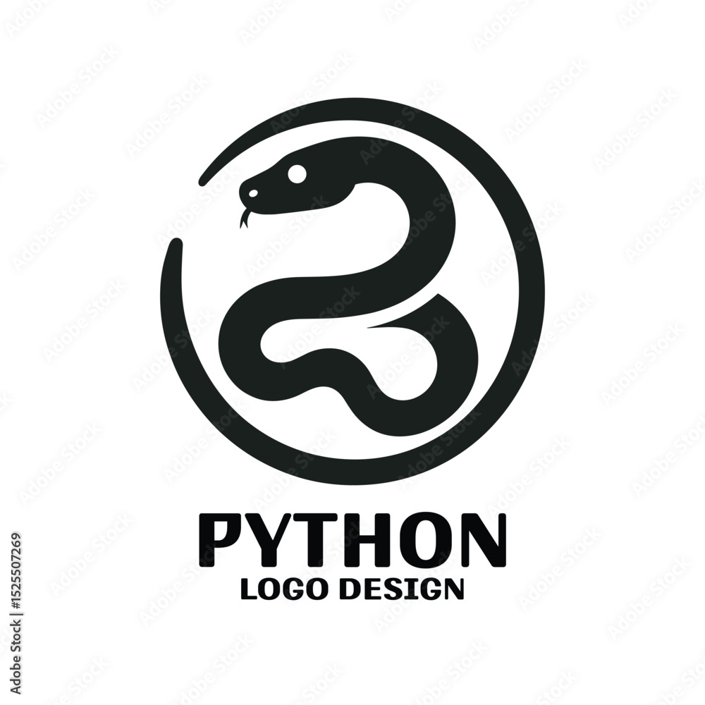 Obraz premium Python Vector Logo Design