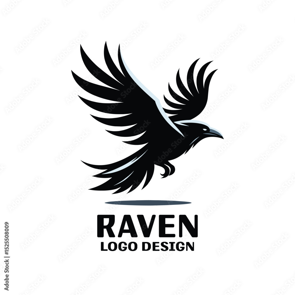 Fototapeta premium Raven Vector Logo Design