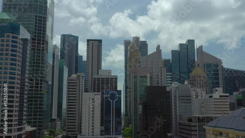 Wallpaper Mural day time singapore city downtown modern office buildings aerial panorama 4k  Torontodigital.ca