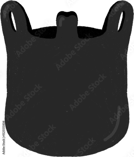 일회용품 검정 비닐봉지 아이콘