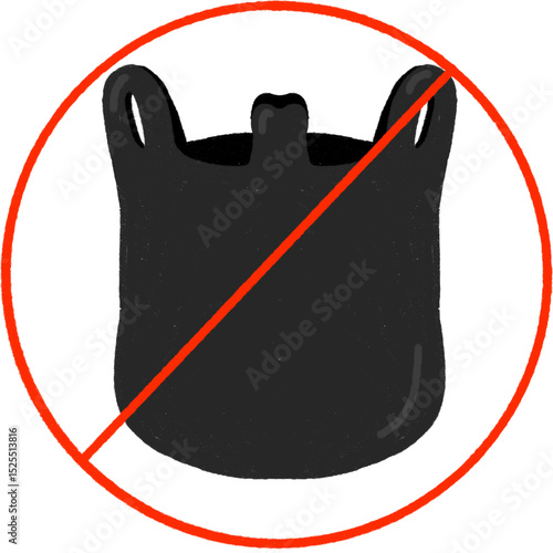 검정색 비닐봉지 일회용품 금지 아이콘 세계 일회용 비닐봉투 없는 날