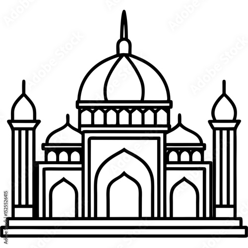 taj mahal vector
