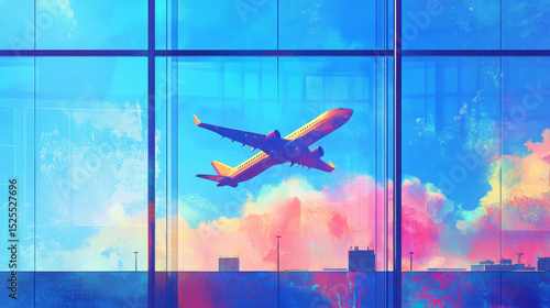 Airport terminal hall