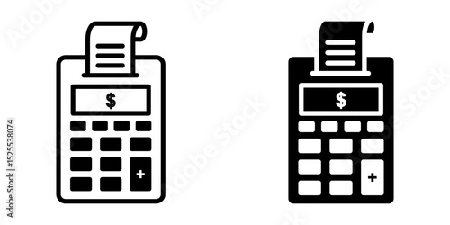 adding machine icon set. calculator sign. for mobile concept and web design on white background