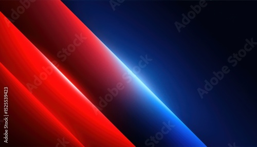  diagonal neon light streak background with glowing red and blue beams on dark gradient surface for futuristic tech branding, digital art, ui design, sci-fi wallpaper or abstract print layout