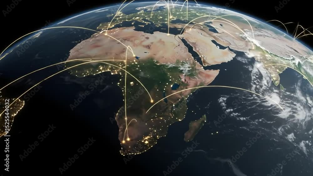 Global connections world map