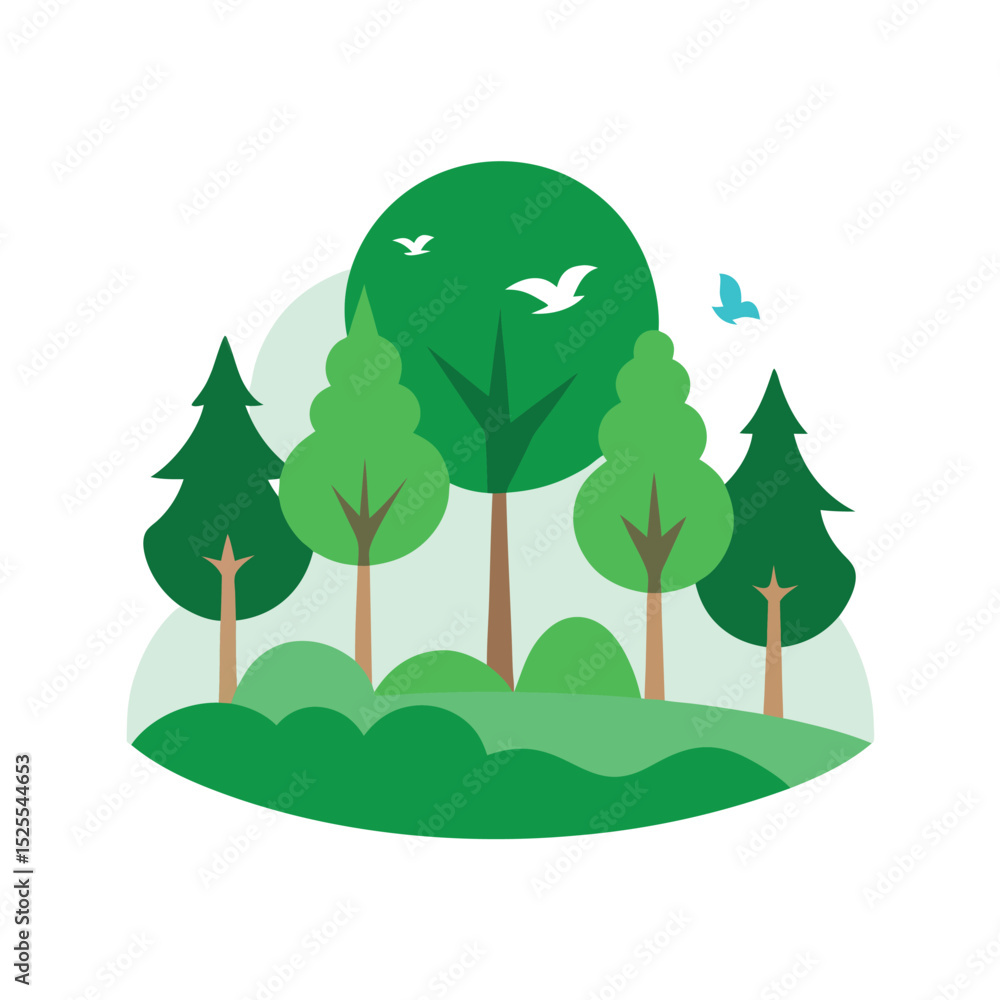 Fototapeta premium background scenery flat color design
