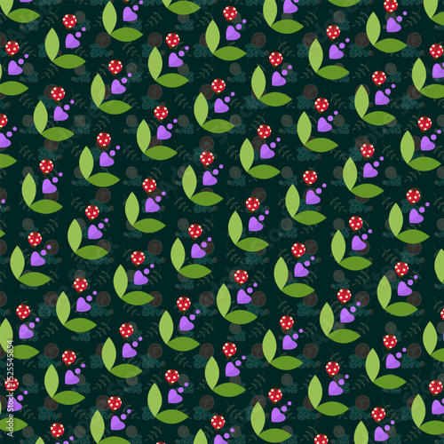 Seamless Pattern with Cute Pastel Colors on Dark Background – Festive Spring Holiday Design for Kids and Seasonal Projects Seamless Abstract Purple and Blue Fluid Pattern Design – Organic Marble Textu