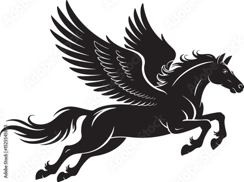 Pegasus Flying Silhouette