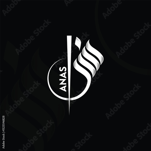 Εκτύπωση καμβά Anas Name Calligraphy