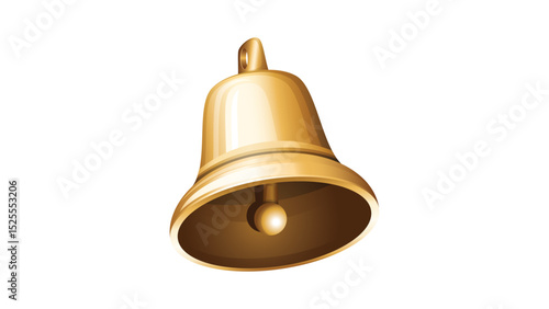 golden bell on white background