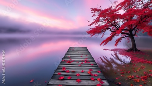 sunrise over the lake