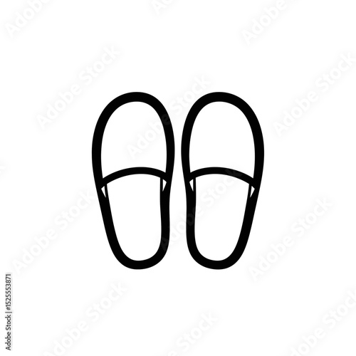 Father's Day vector icon of sandals representing relaxation and...
